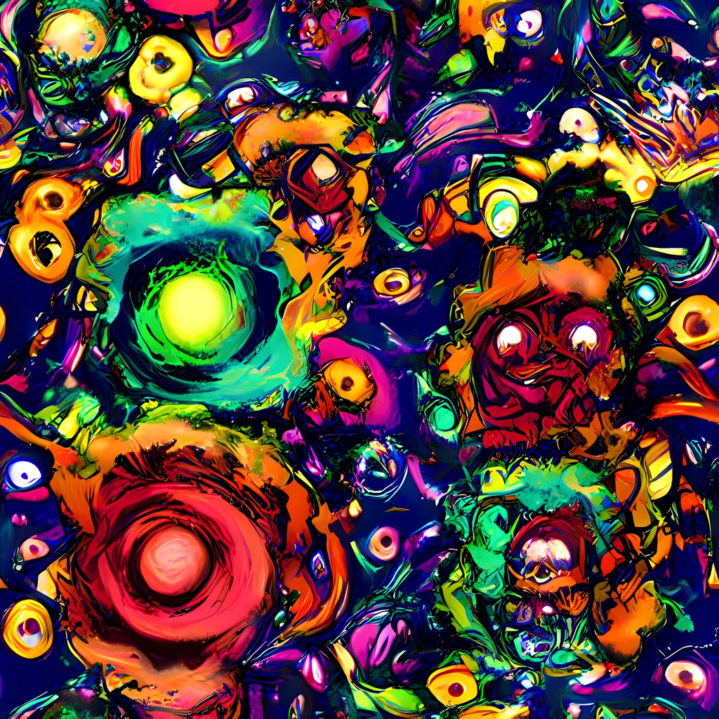 The Neon Surreal pattern