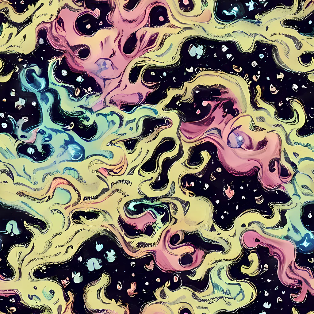 The Neon Ink Tide pattern