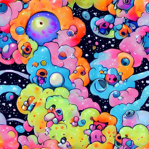 The Neon Creature Cosmos pattern