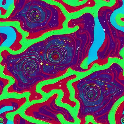The Neon Rose Riot pattern