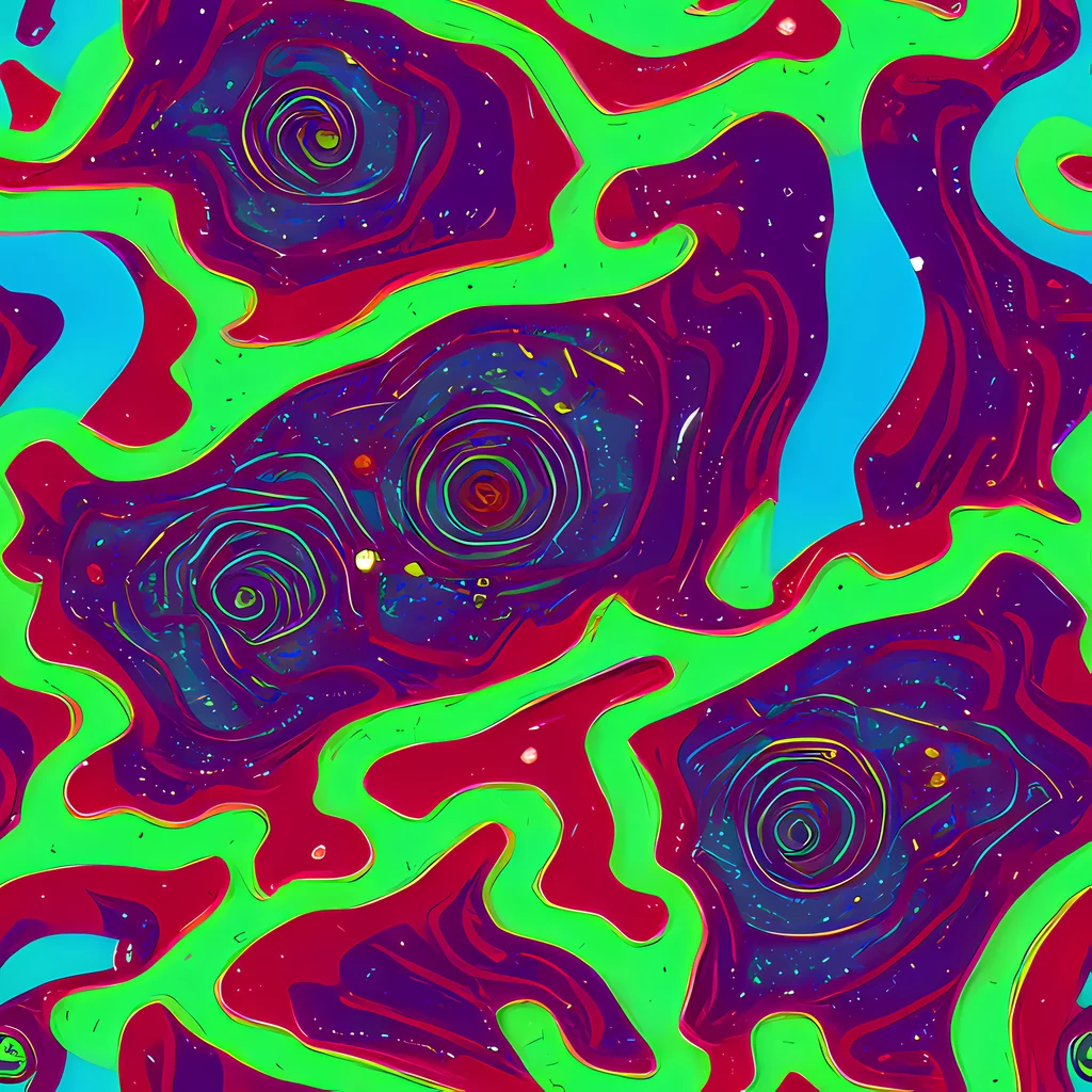 The Neon Rose Riot pattern