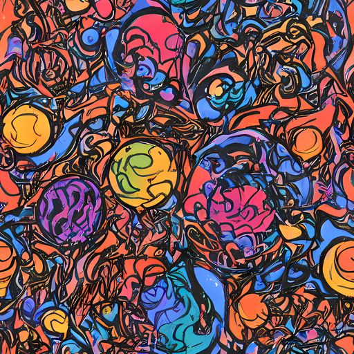 The Neon Inkstorm pattern