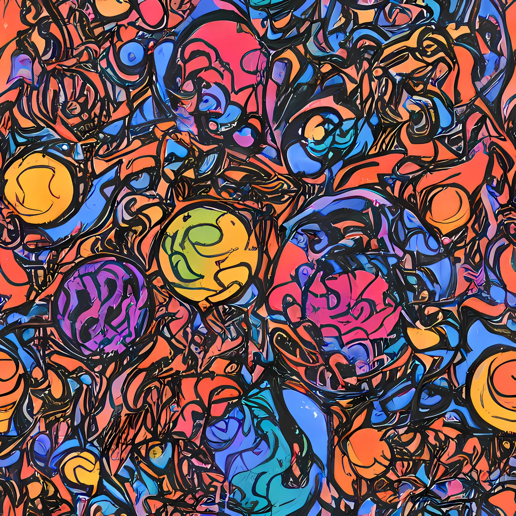 The Neon Inkstorm pattern