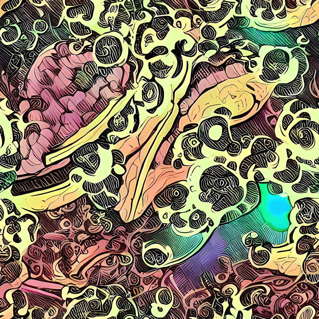 The Neon Baroque pattern