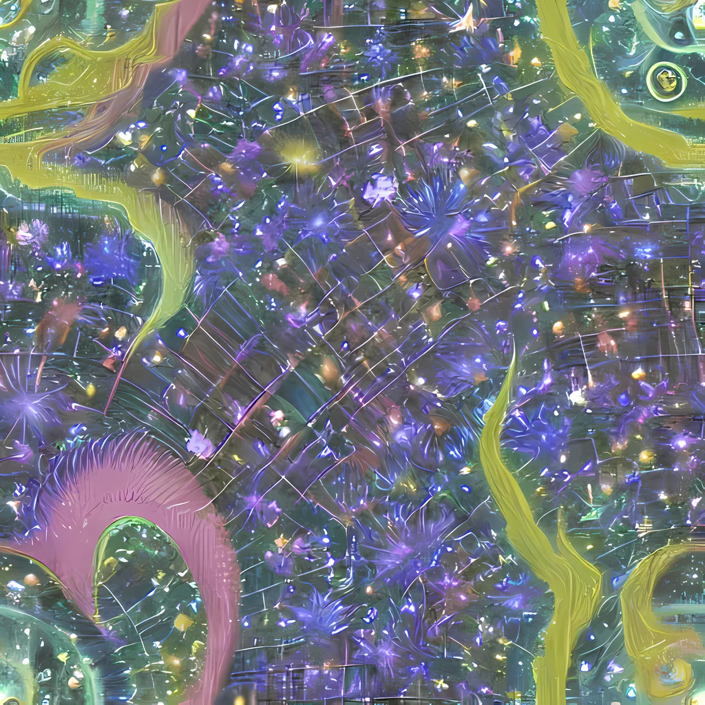 The Neon Garden Grid pattern