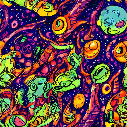 The Cosmic Critter Riot pattern