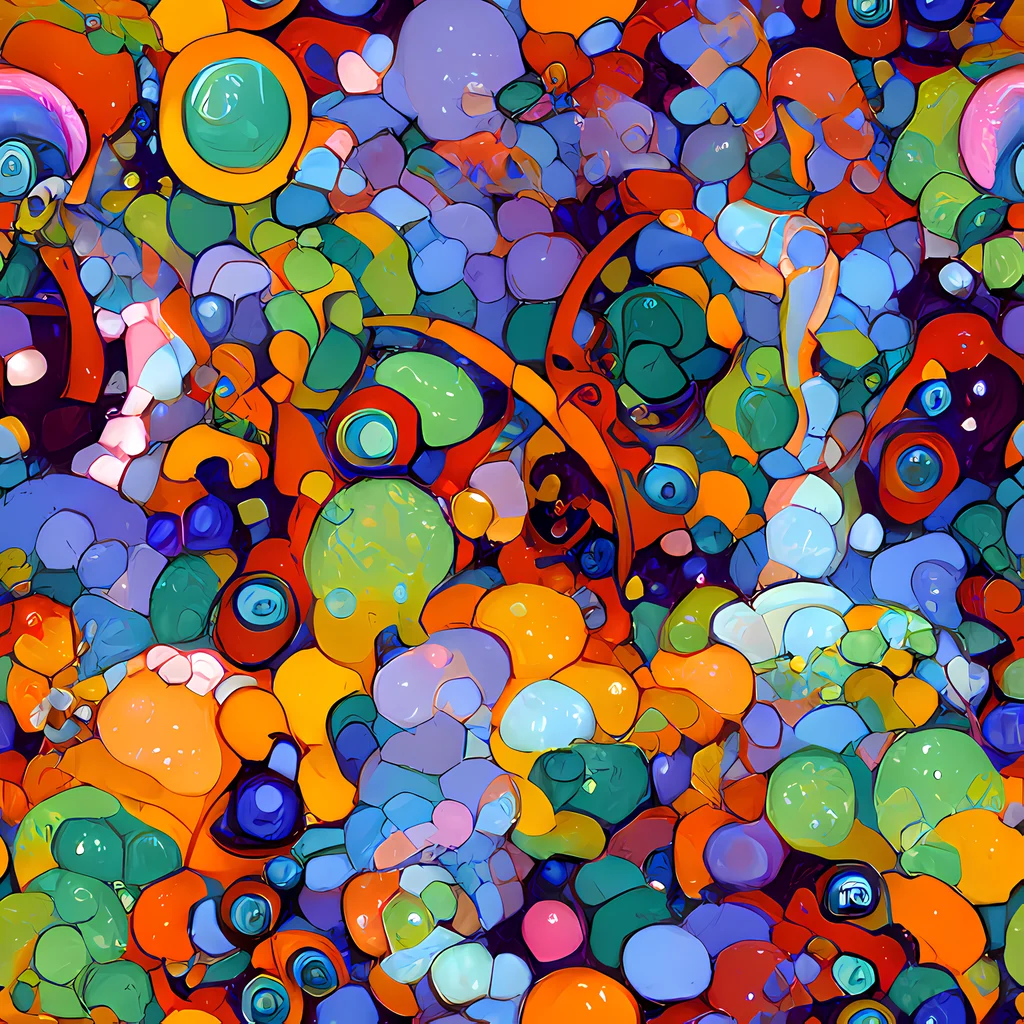 The Chromatic Pebble Riot pattern