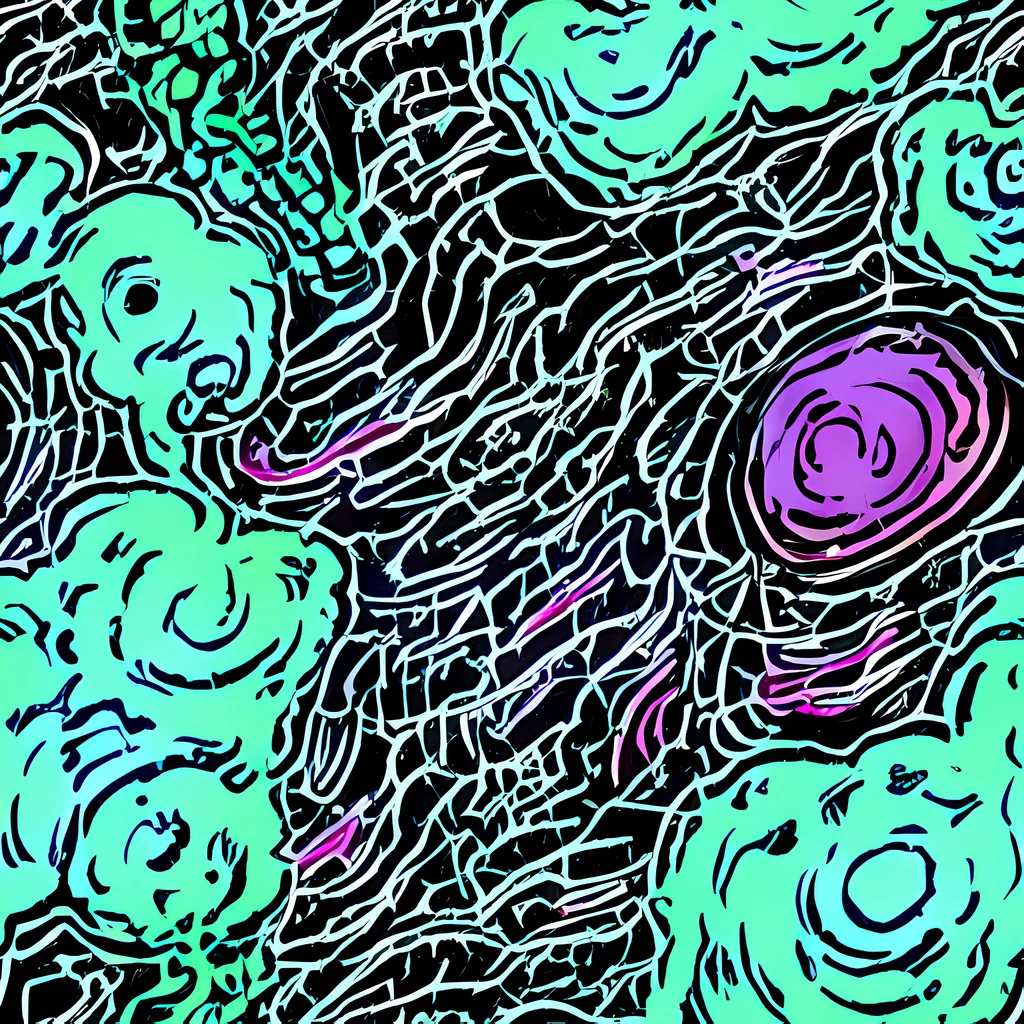 The Neon Bloom Static pattern
