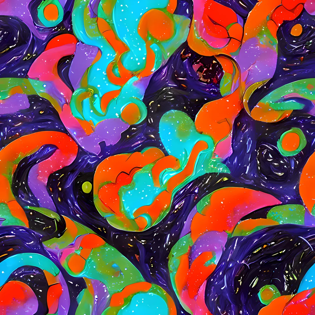 The Indigo Citrus Riot pattern