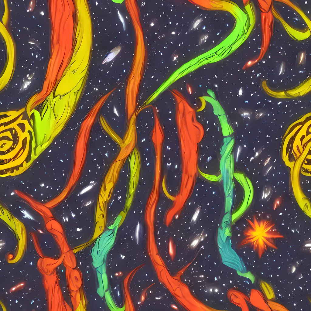 The Cosmic Ribbon Riot pattern