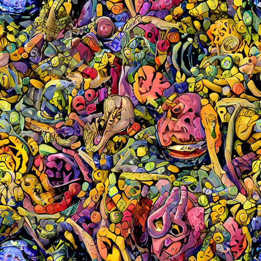 The Neon Fossil Garden pattern