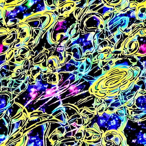 The Neon Galaxy Ribbons pattern