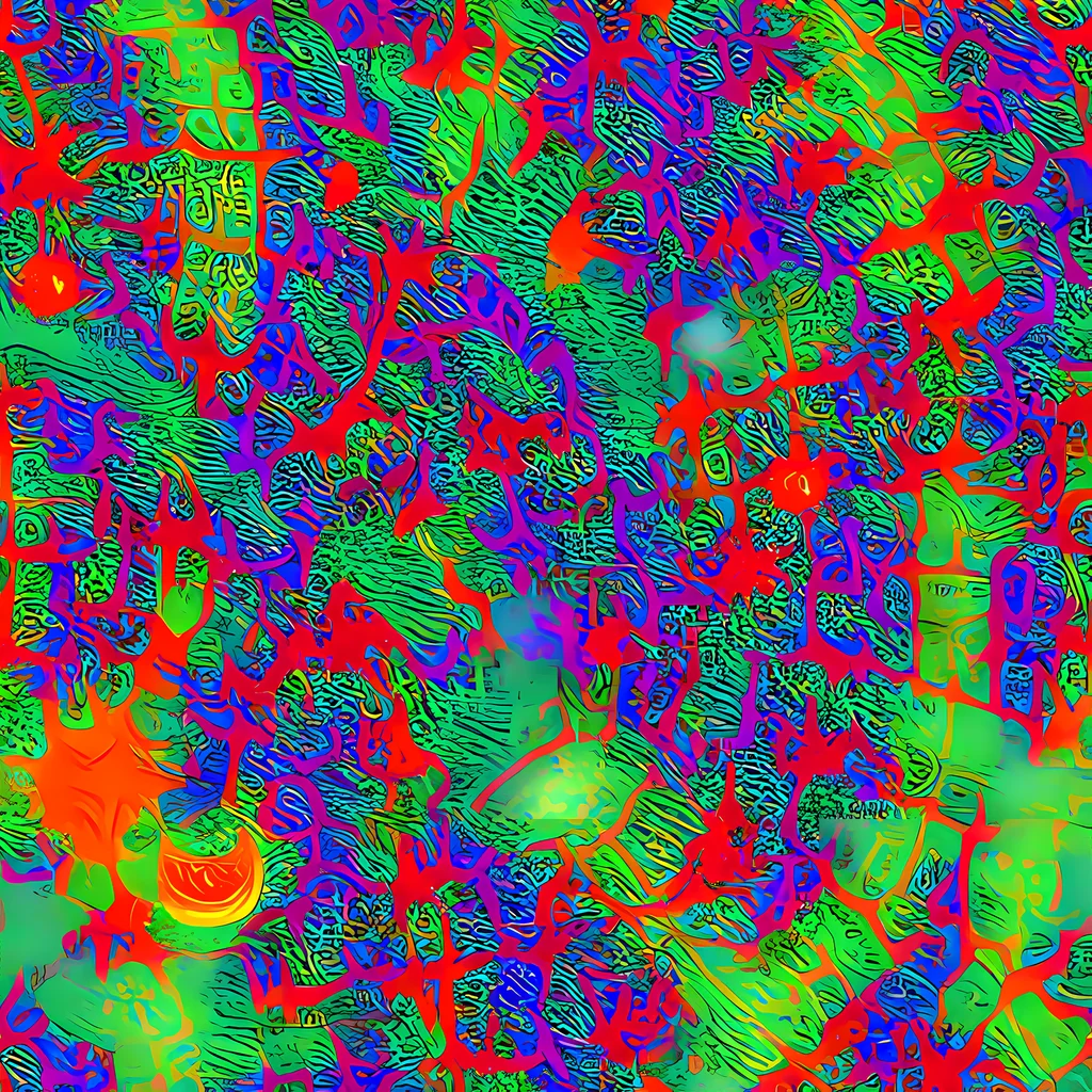The Neon Jungle Static pattern