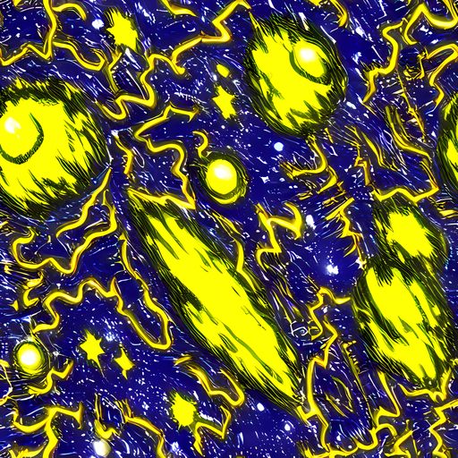 The Neon Comet Riot pattern