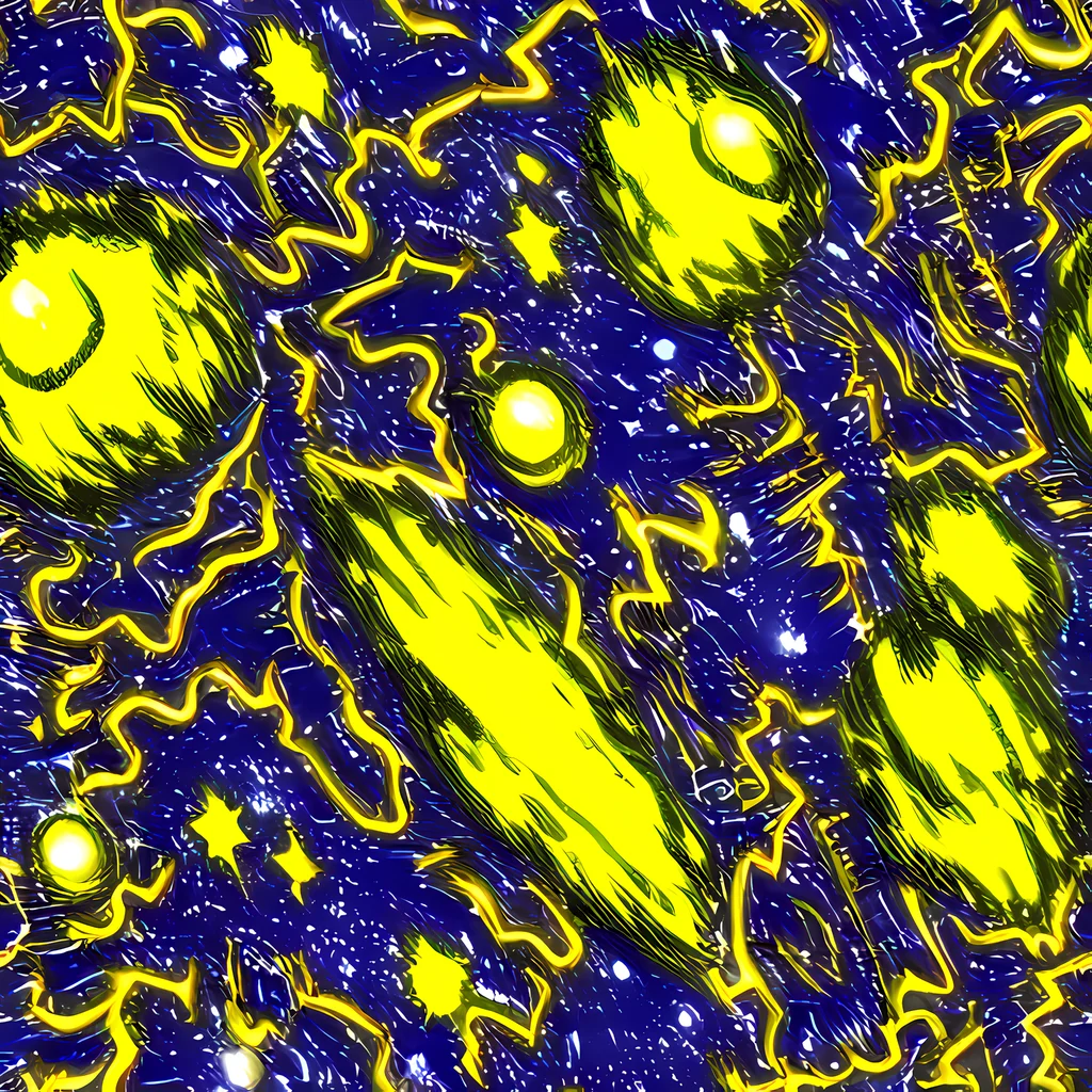 The Neon Comet Riot pattern