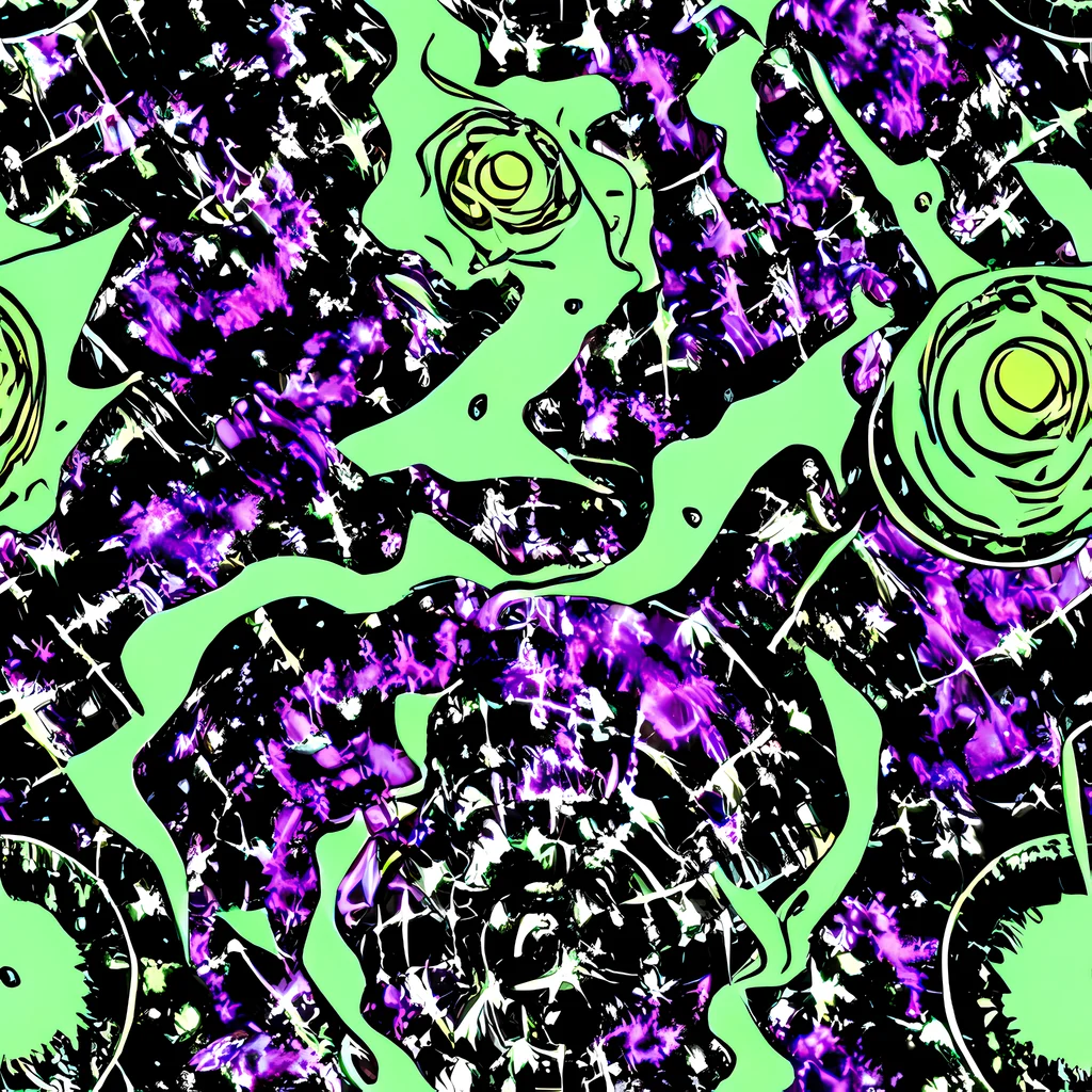 The Neon Ink Garden pattern