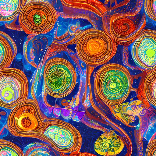 The Cobalt Kaleidoscope pattern