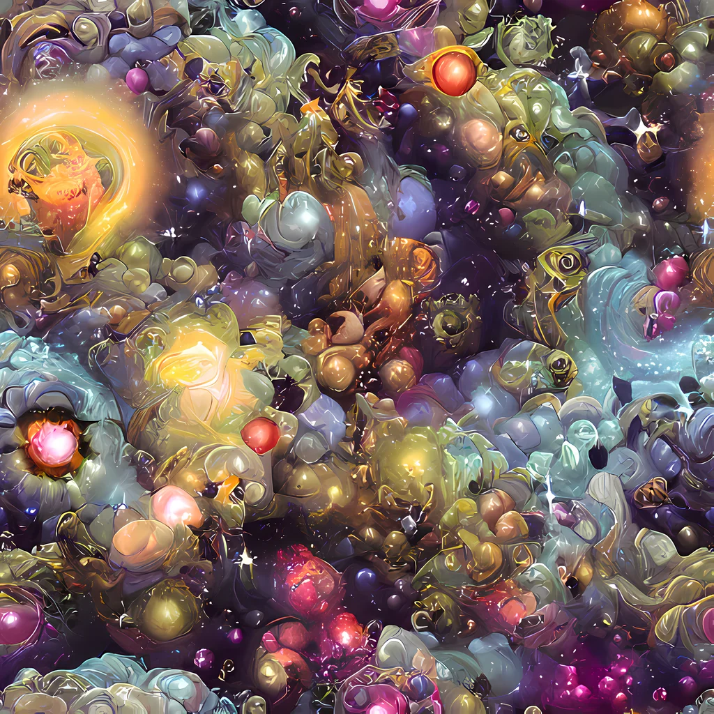 The Cosmic Gem Garden pattern