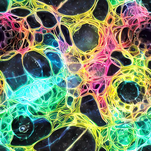 The Neon Celestial Web pattern
