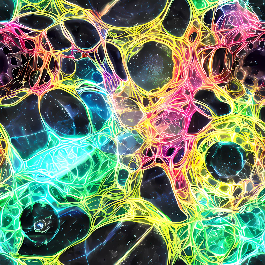 The Neon Celestial Web pattern