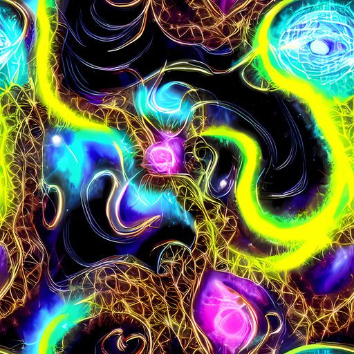 The Blacklight Botanica pattern