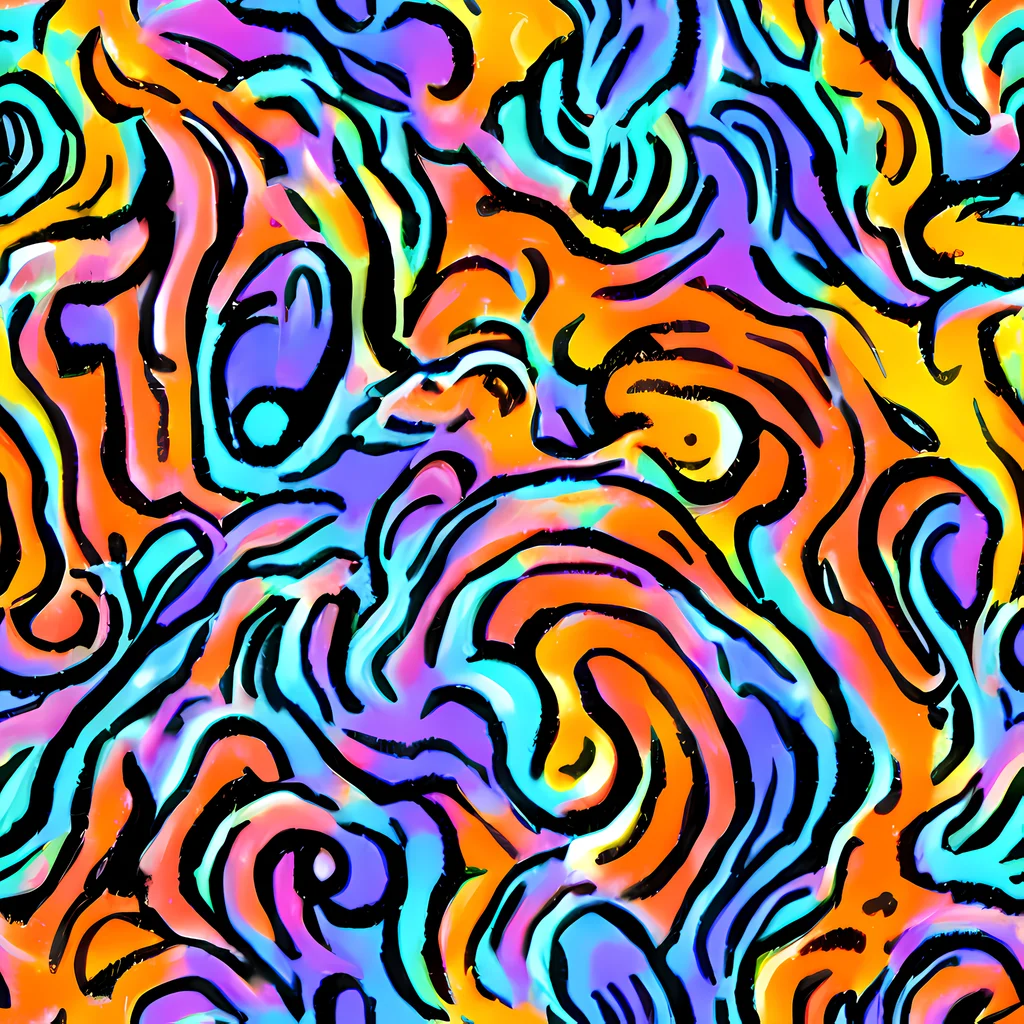 The Hypercolor Waves pattern