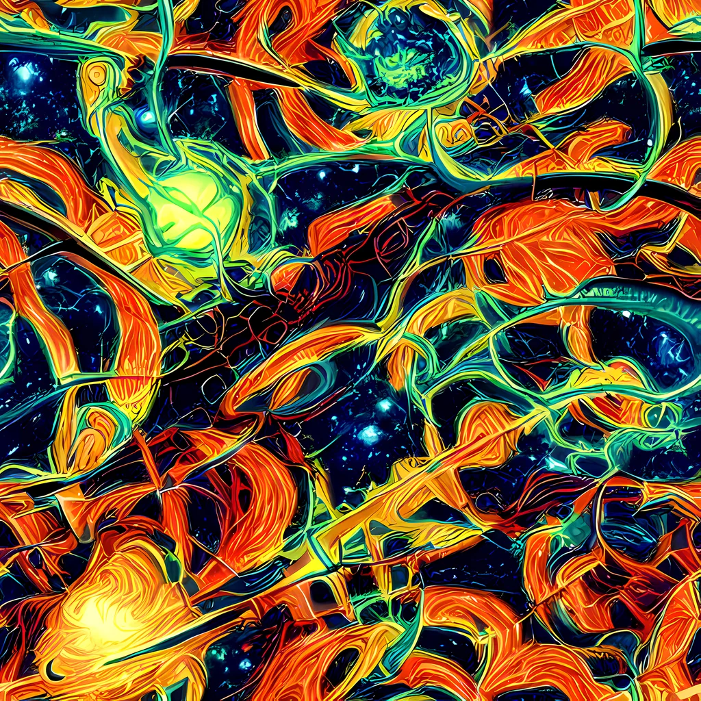 The Neon Ember Garden pattern