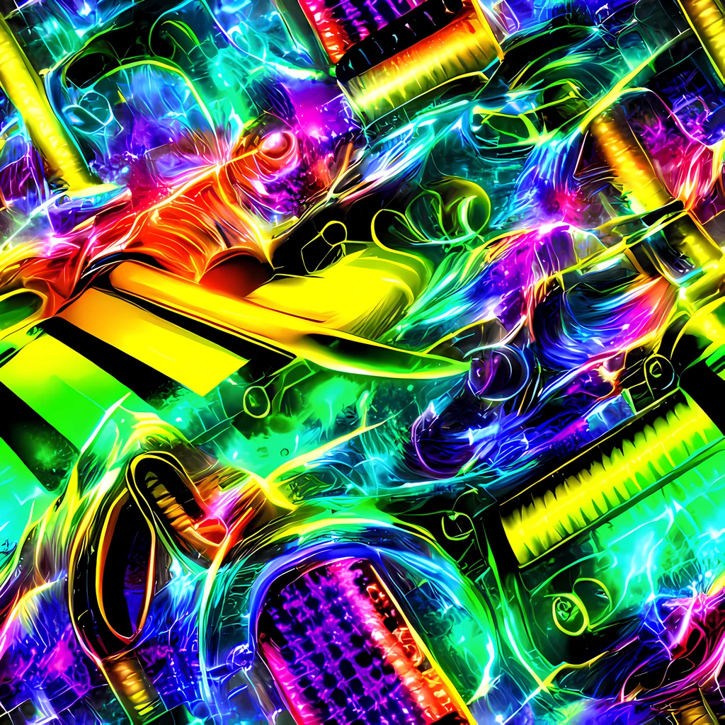 The Neon Racket Riot pattern