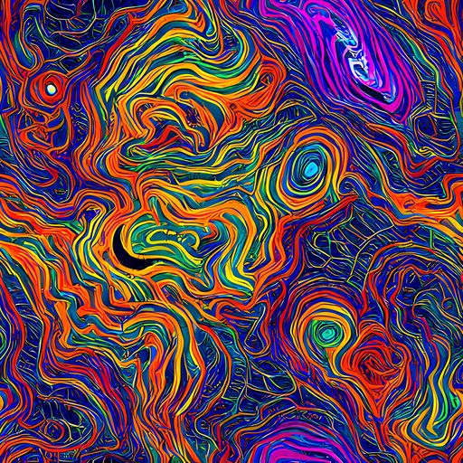 The Neon Contours pattern