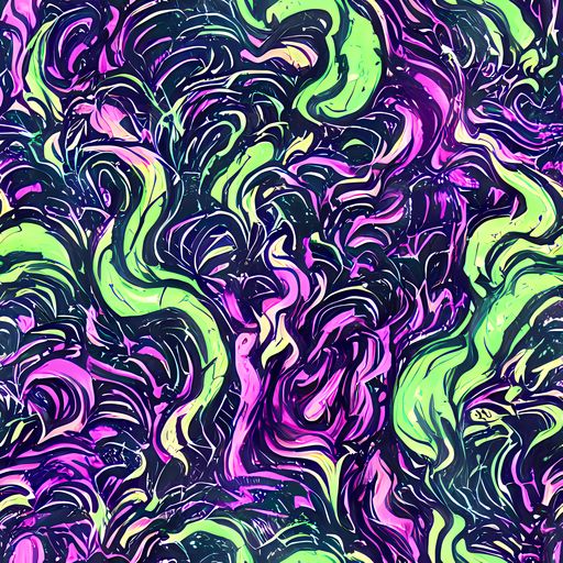 The Neon Marbled Bloom pattern