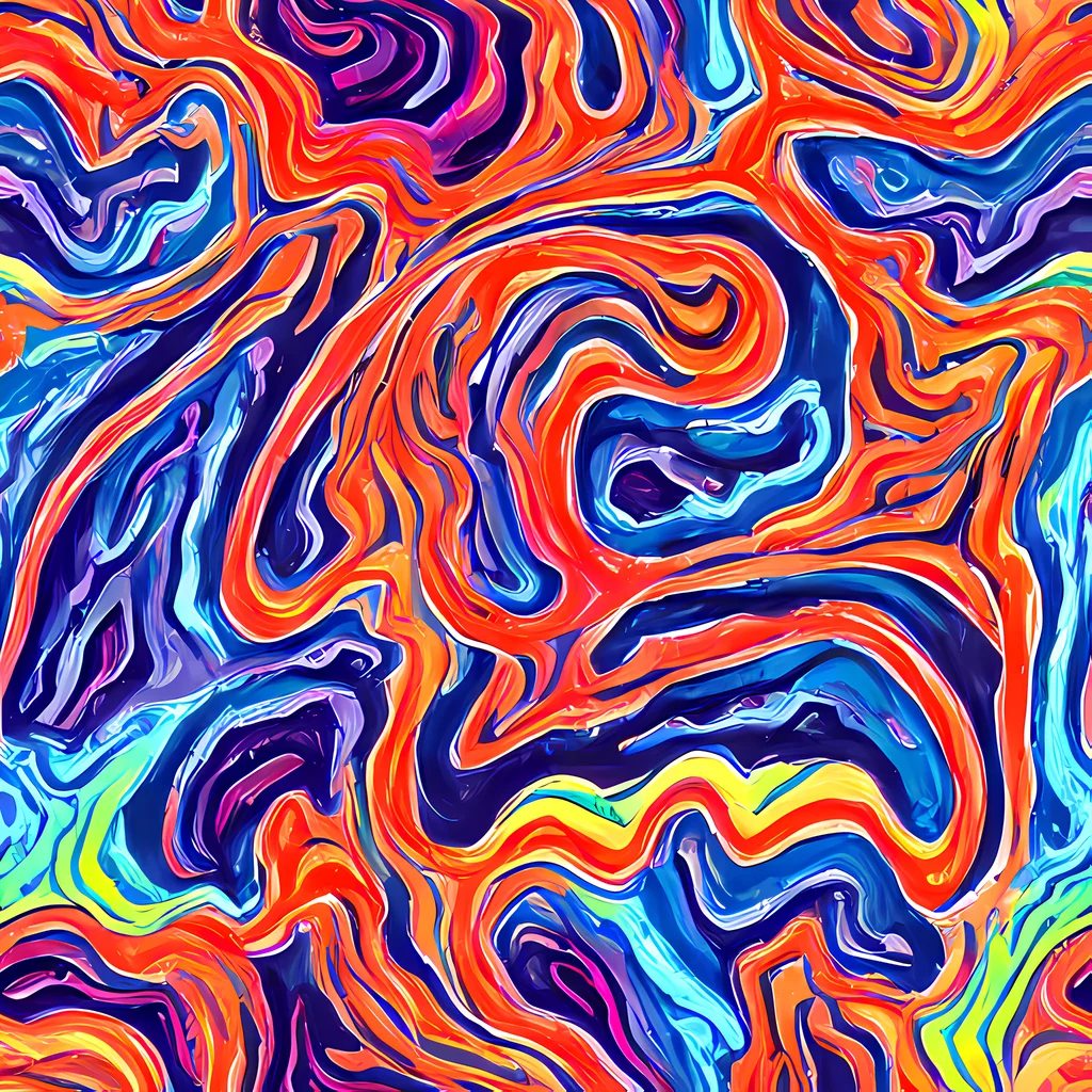 The Neon Marbling pattern