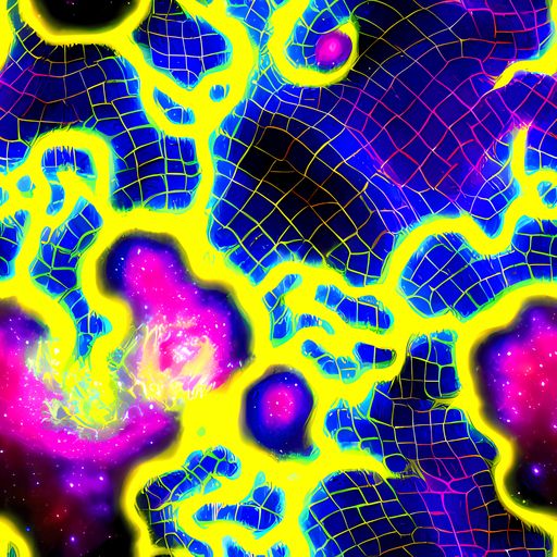 The Neon Galaxy Grid pattern
