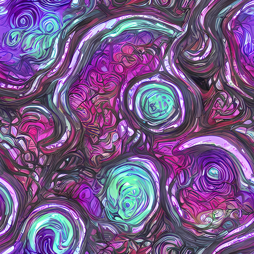 The Neon Rosette pattern