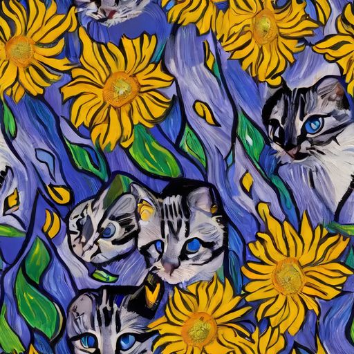 The Feline Flora pattern