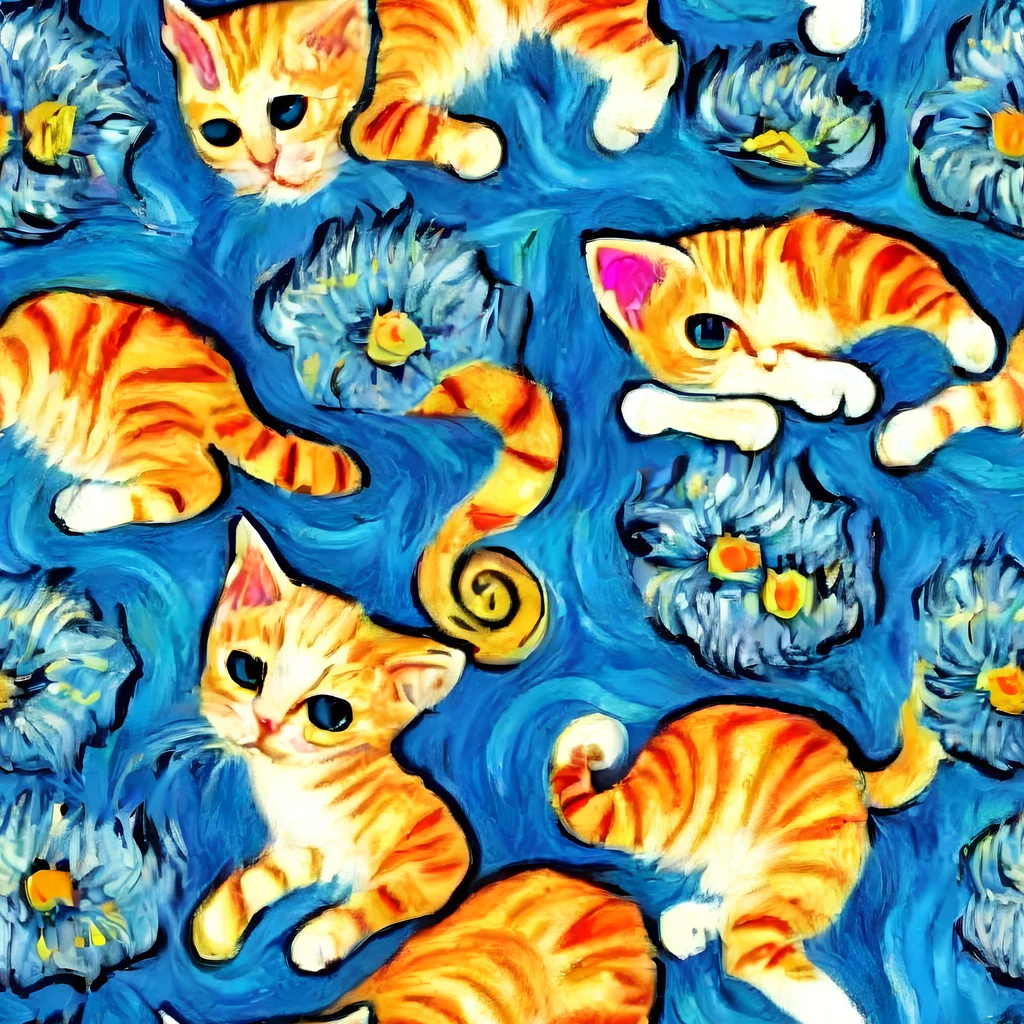 The Indigo Marmalade Cats pattern