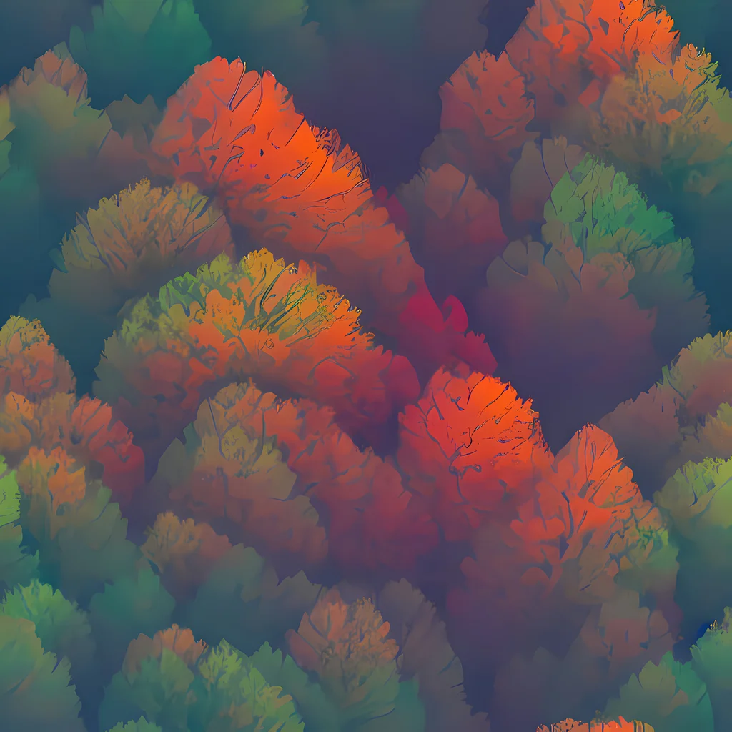 The Flame-Kissed Foliage pattern