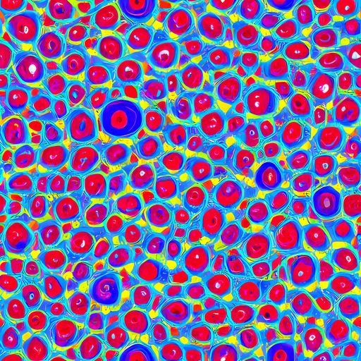 The Neon Pebble Riot pattern