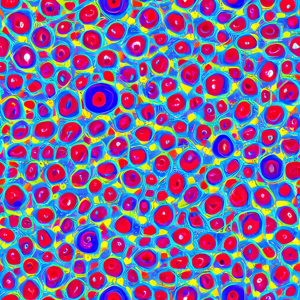 The Neon Pebble Riot pattern