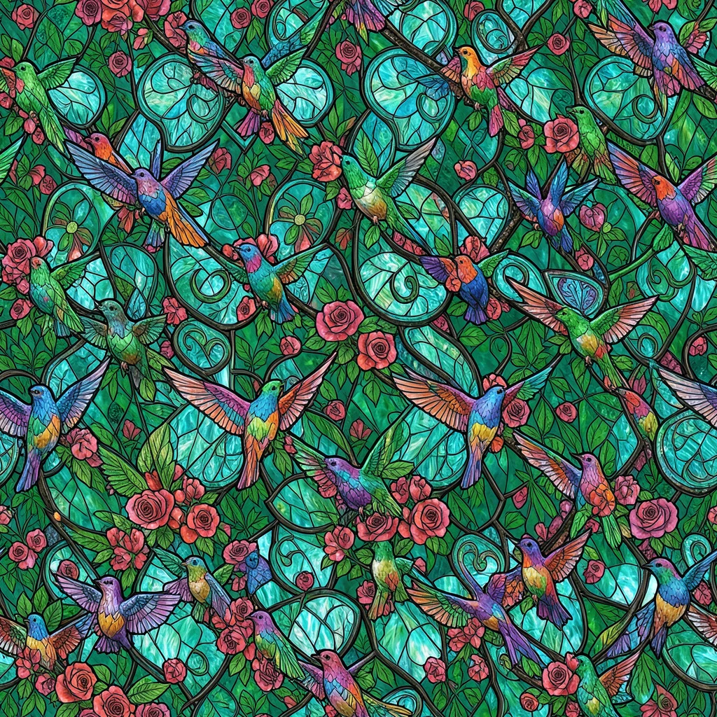The Jewelwing Garden pattern
