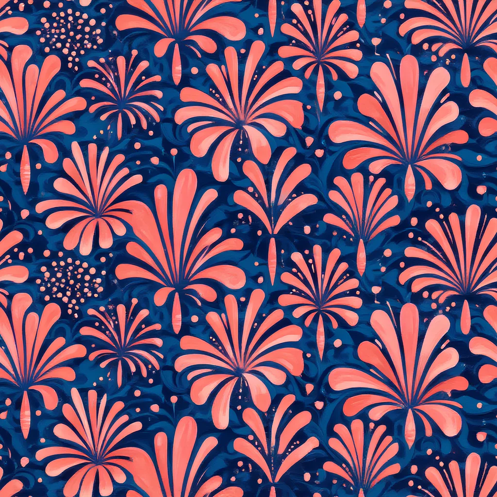 The Coral Bloom Cascade pattern