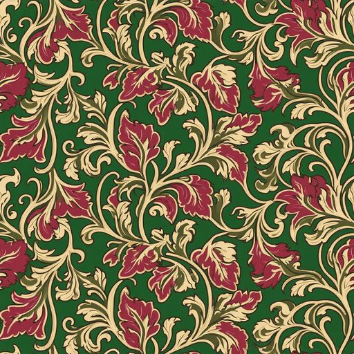 The Emerald Rococo pattern