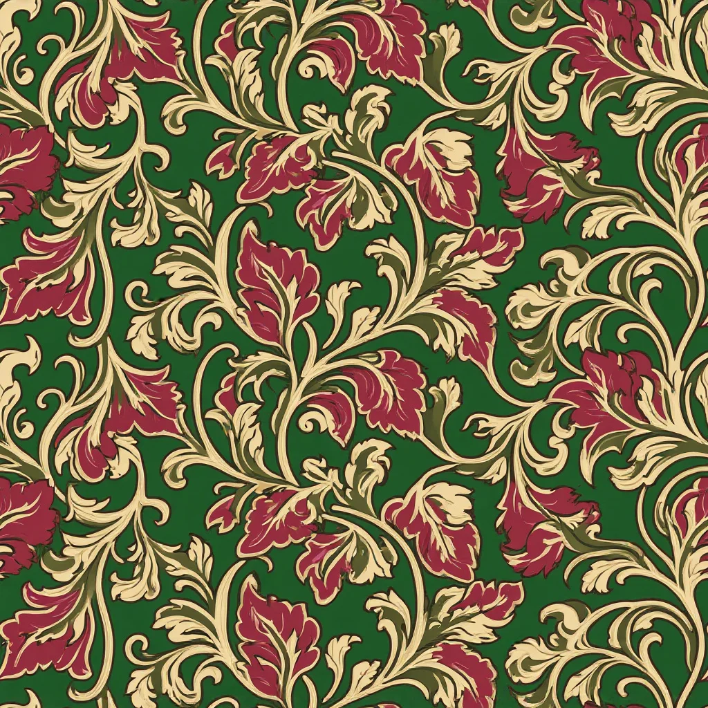 The Emerald Rococo pattern