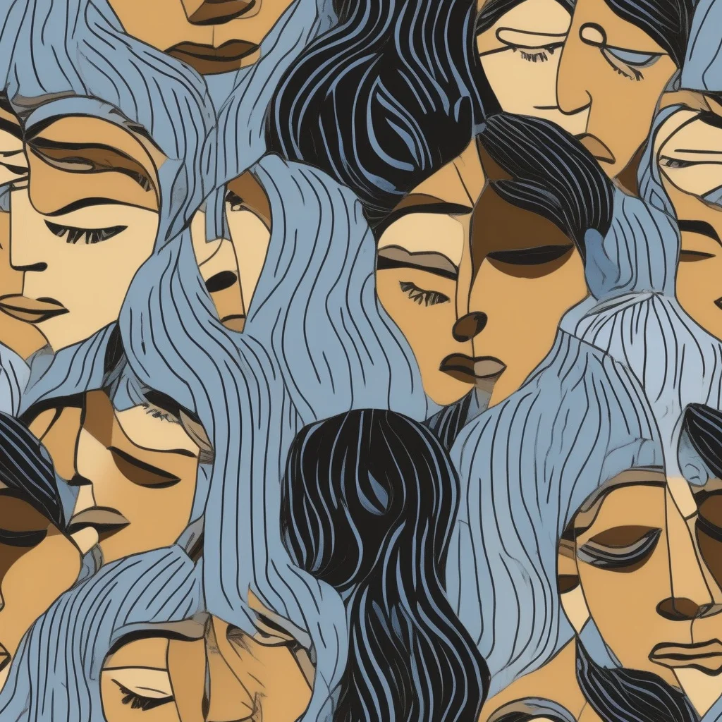 The Blue Hour Faces pattern