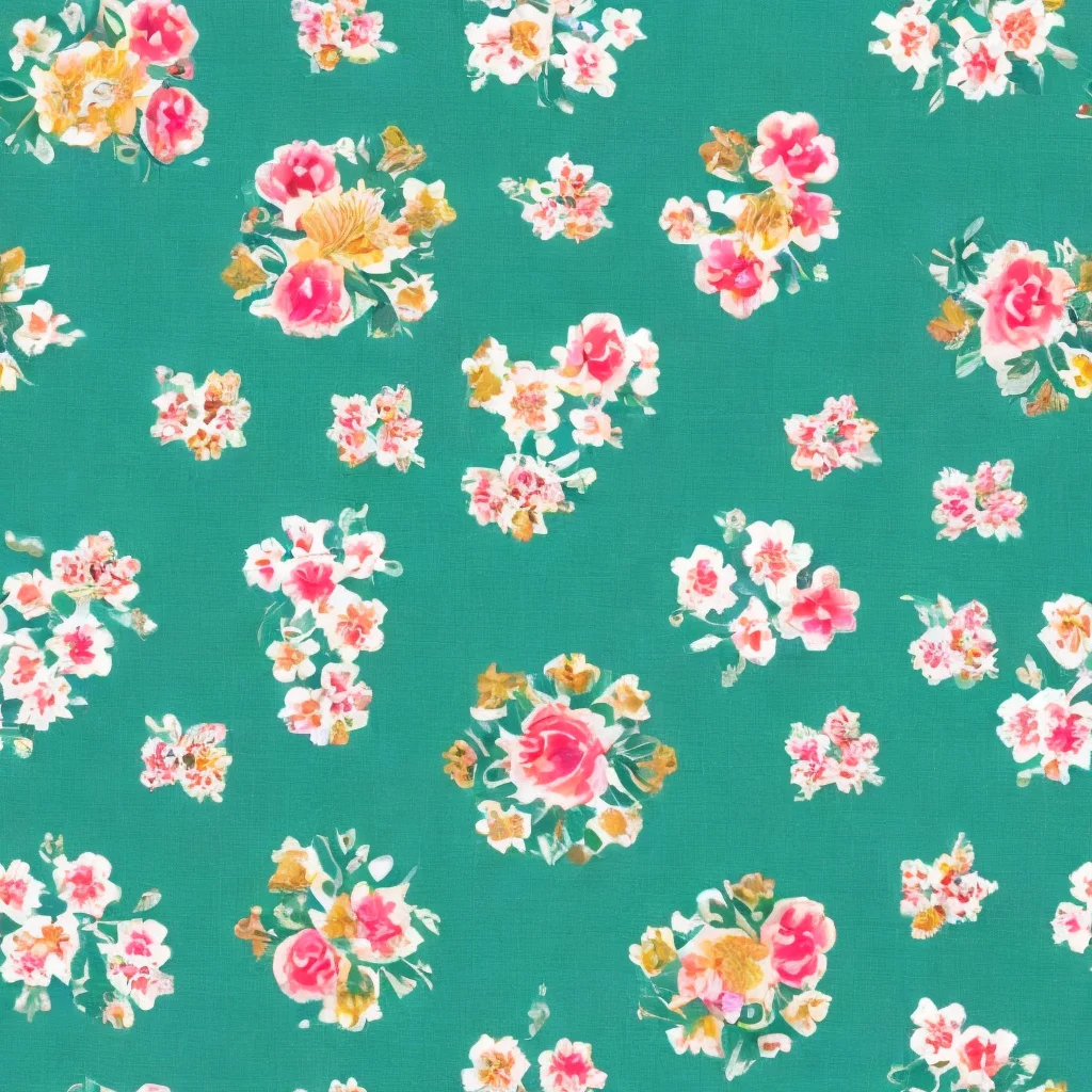 The Turquoise Bouquet pattern