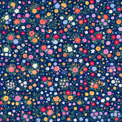 The Navy Wildflower pattern