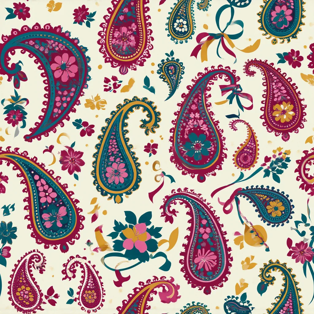 The Saffron Paisley pattern