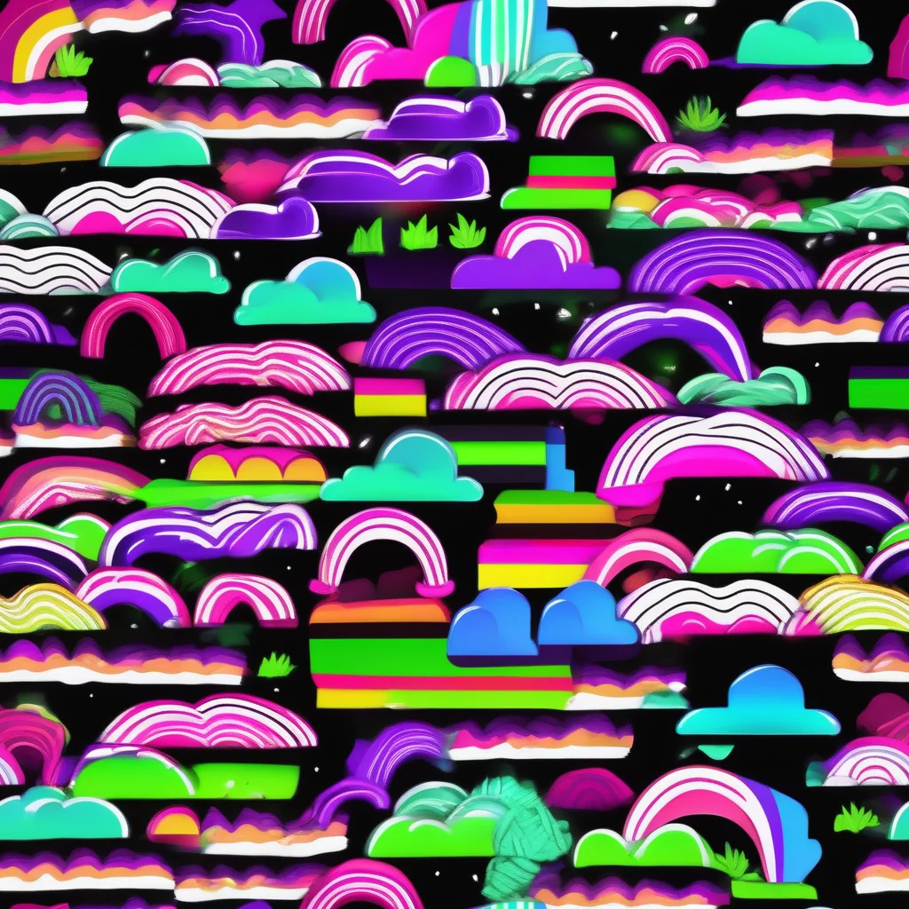 The Neon Rainbow Static pattern