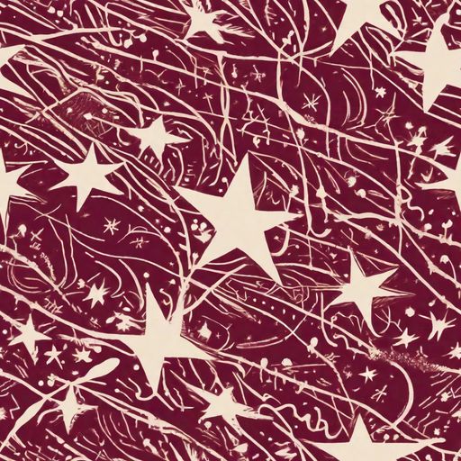 The Burgundy Starfall pattern