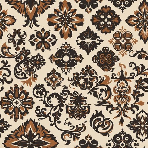 The Cinnamon Damask pattern