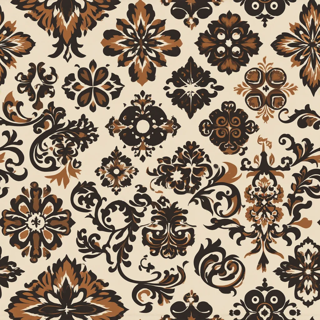 The Cinnamon Damask pattern